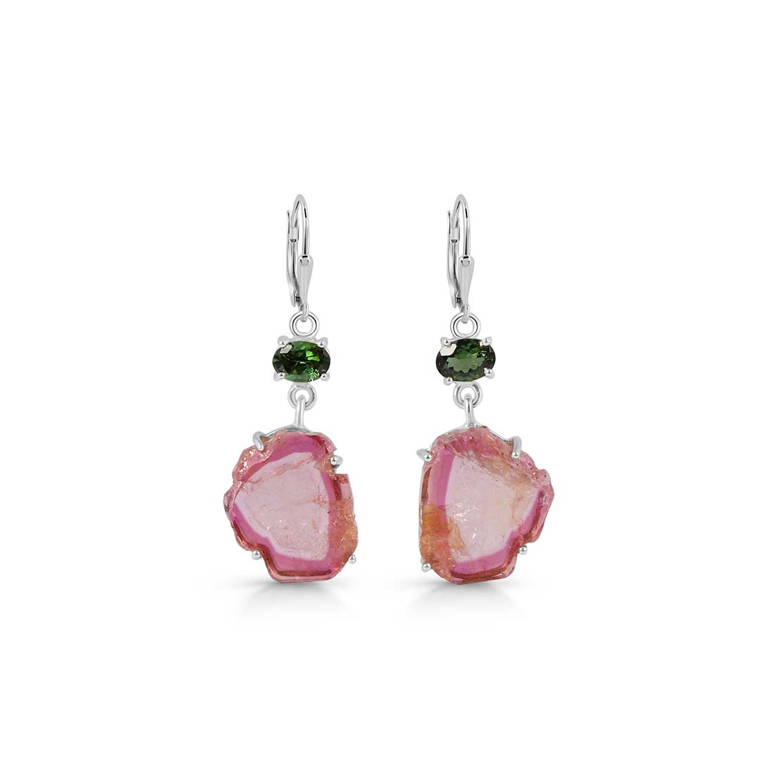Tourmaline Slice Earring-(TRM-E-49.)